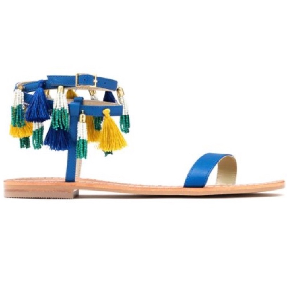 Boden tassel fringe strappy sandal size 8